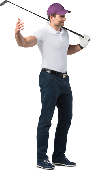Standing golf player image