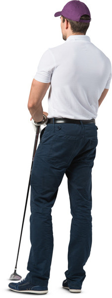 Standing golf player image