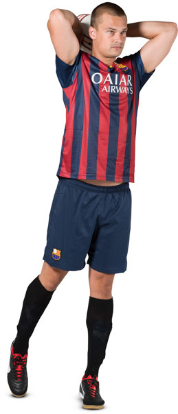 Football player throwing a ball image