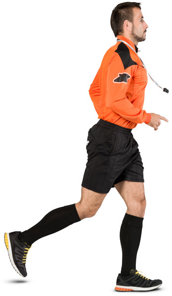Running football referee image