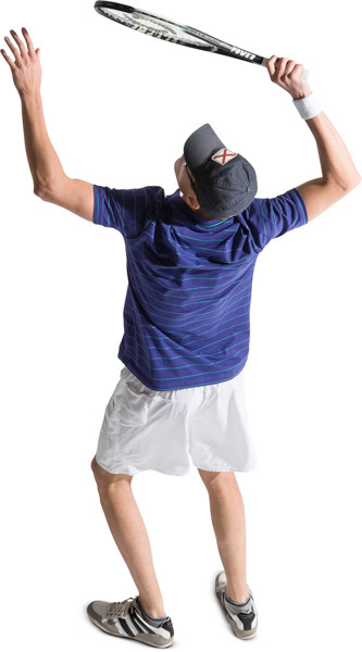 Man playing tennis image