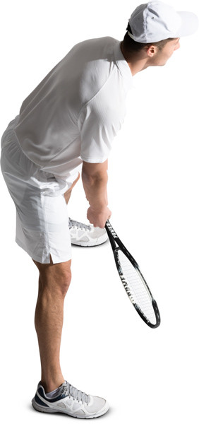 Man playing tennis image