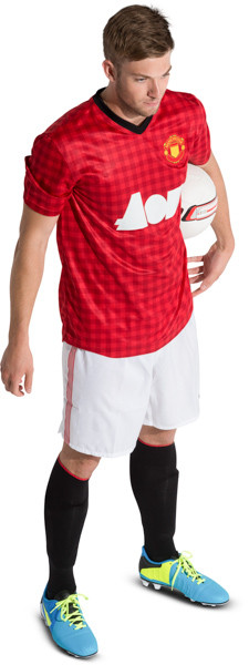 Standing football player with ball image