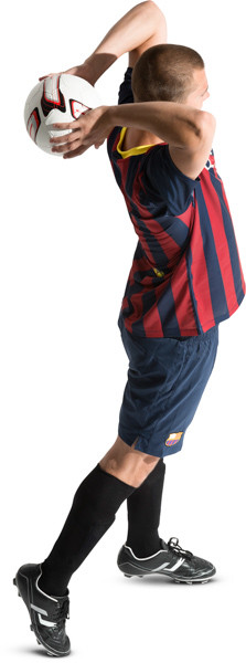 Football player throwing a ball image