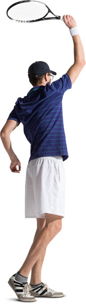 Man playing tennis image