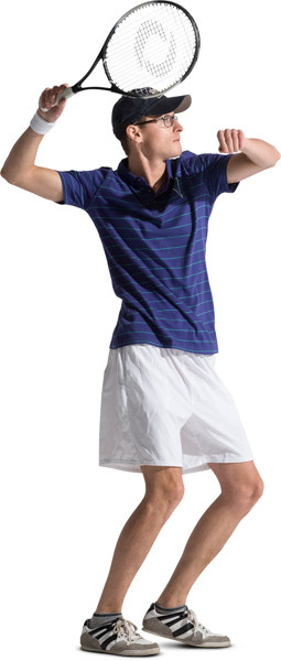 Man playing tennis image