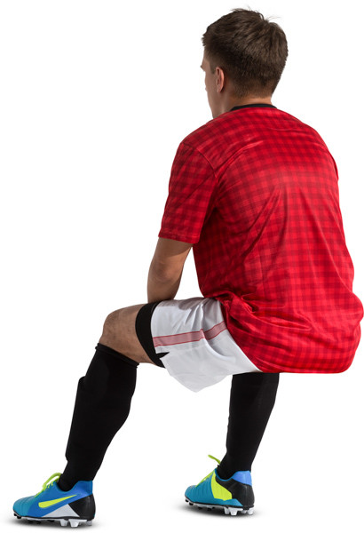 Sitting football player image