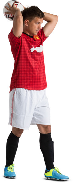 Football player throwing a ball image