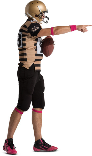 American football player with ball image