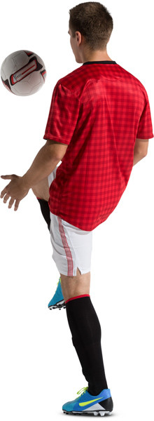 Football player kicking ball image