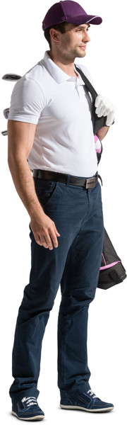 Standing golf player image