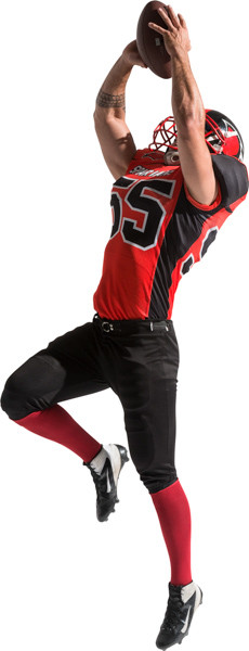 Jumping american football player image