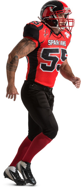 Running american football player image