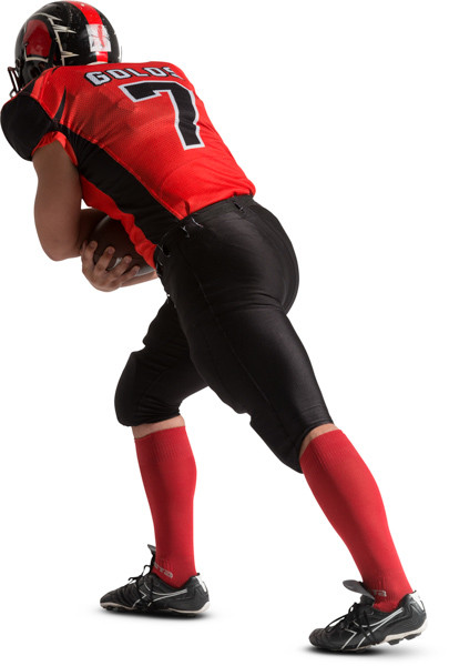 American football player with ball image