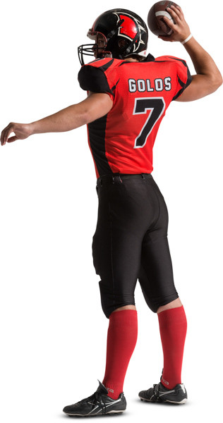 American football player throwing a ball image