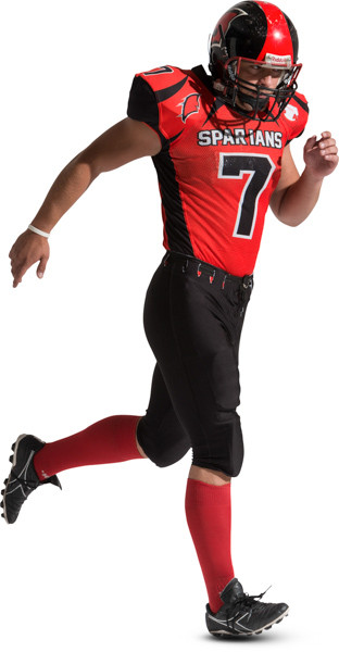 Running american football player image