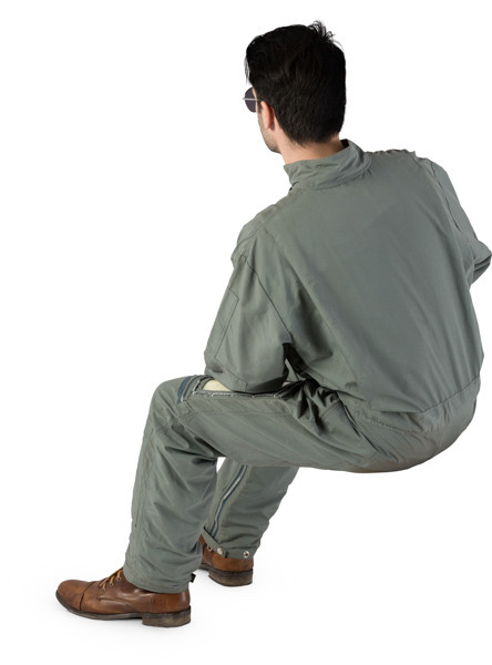 Sitting jet pilot image