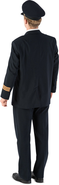 Standing airline pilot image
