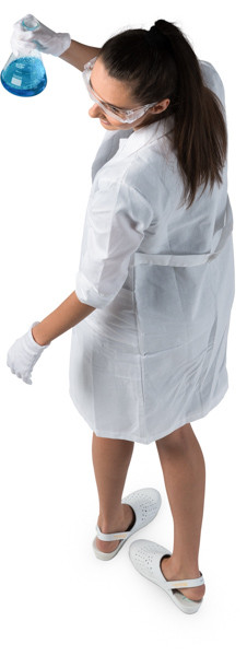 Walking chemist with conical flask image