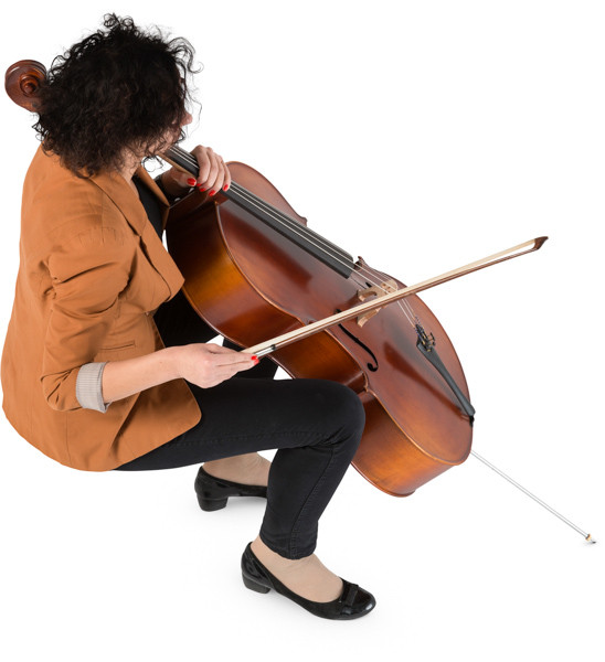 Playing cellist image