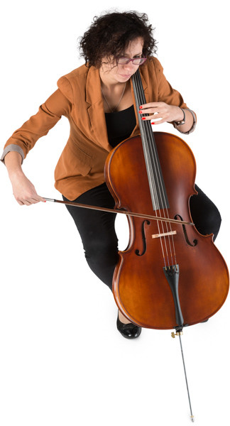 Playing cellist image