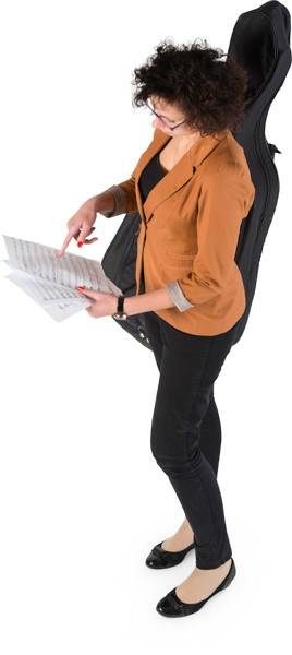Standing cellist image