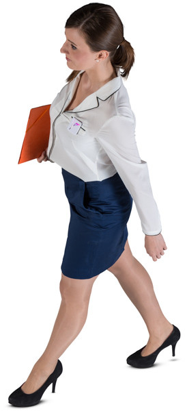 Walking receptionist image