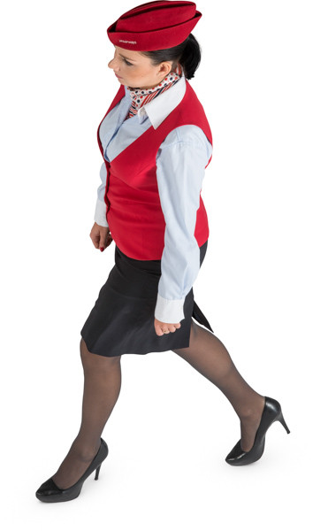 Walking stewardess image