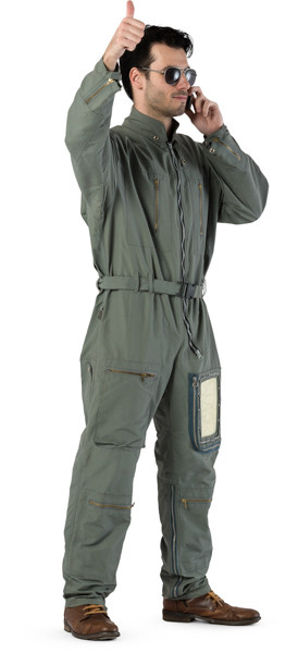 Standing jet pilot image