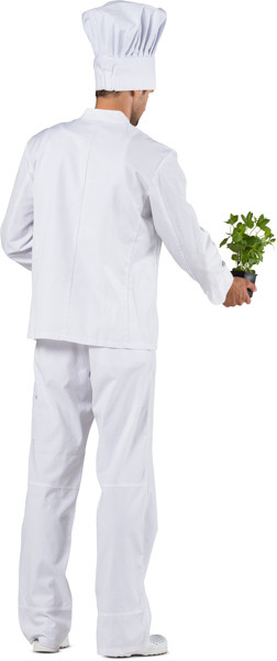 Standing cook with herbs image