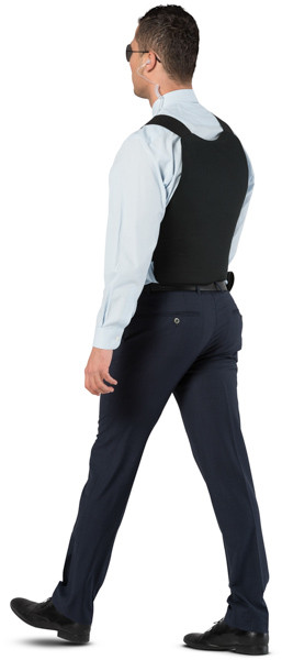 Walking security guard image