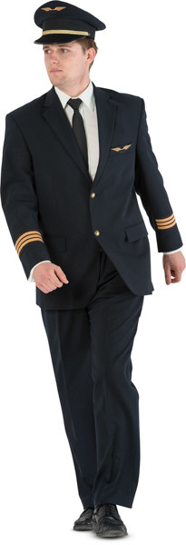 Walking airline pilot image