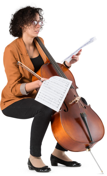 Sitting cellist image