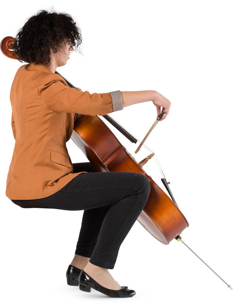 Playing cellist image