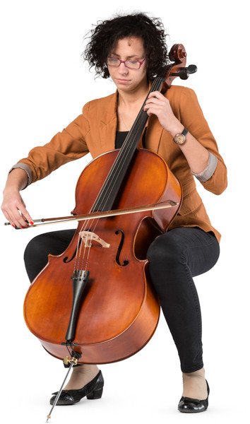 Playing cellist image