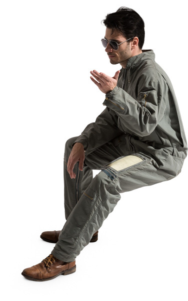 Sitting jet pilot image