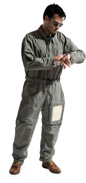 Standing jet pilot image
