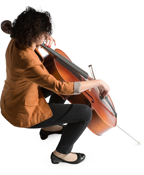 Playing cellist image