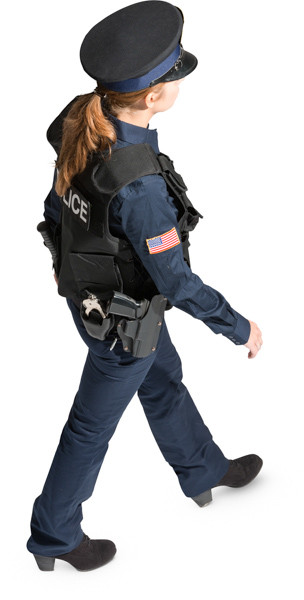 Walking police officer image