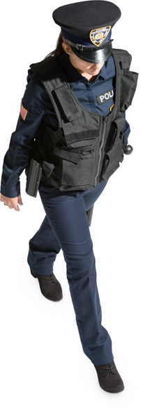 Walking police officer image