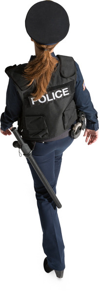 Walking police officer image