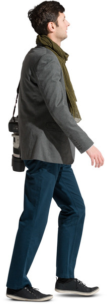 Walking photographer image