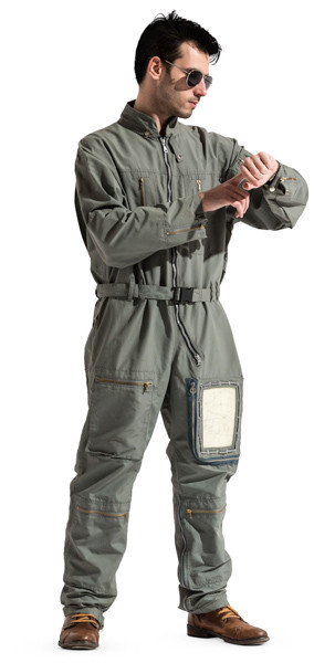 Standing jet pilot image