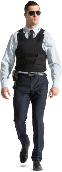 Walking security guard image