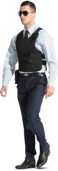 Walking security guard image