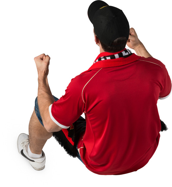 Sitting fan with scarf image