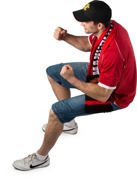 Sitting fan with scarf image