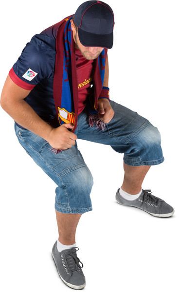 Sitting fan with scarf image