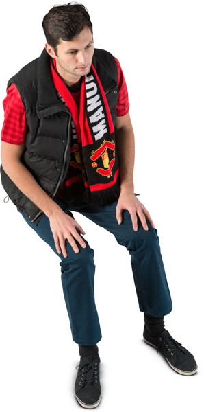 Sitting fan with scarf image