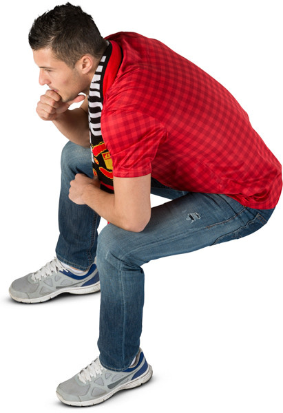 Sitting fan with scarf image